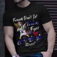 Friends Dont Let Friends Fight Chronic Inflammatory Demyelinating Polyneuropathy Cidp Alone Unicorn Blue Ribbon Cidp Support Cidp Awareness V2 Unisex T-Shirt Gifts for Him