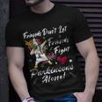 Friends Dont Let Friends Fight Parkinsons Alone Grey Ribbon Parkinsons Parkinsons Awareness Unisex T-Shirt Gifts for Him