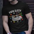 Funny Christmas Sloth Family Matching Papa Gift Unisex T-Shirt Gifts for Him