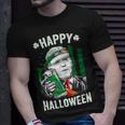 Funny Leprechaun Biden Happy Halloween For St Patricks Day Unisex T-Shirt Gifts for Him