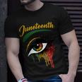 Happy Juneteenth 1865 Bright Eyes Melanin Retro Black Pride Unisex T-Shirt Gifts for Him