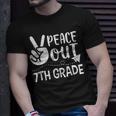 Happy Last Day Of School Retro Peace Out 7Th Grade Unisex T-Shirt Gifts for Him