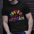 Human Lgbtq Month Pride Sunflower Unisex T-Shirt Gifts for Him