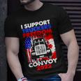I Support Truckers Freedom Convoy 2022 V3 Unisex T-Shirt Gifts for Him