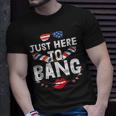 Im Just Here To Bang 4Th Of July Fireworks Fourth Of July Unisex T-Shirt Gifts for Him