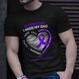 In Memory Dad Purple Alzheimers Awareness Unisex T-Shirt Gifts for Him