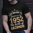 January 1952 Birthday Life Begins In January 1952 V2 T-Shirt Gifts for Him