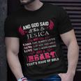 Jesica Name And God Said Let There Be Jesica T-Shirt Gifts for Him