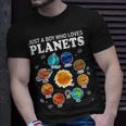 Just A Boy Who Loves Planets Funny For Boys Kids Unisex T-Shirt Gifts for Him