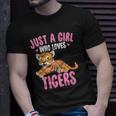 Just A Girl Who Loves Tigers Cute Kawaii Tiger Animal Unisex T-Shirt Gifts for Him