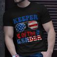 Keeper Of The Gender 4Th Of July Baby Gender Reveal Unisex T-Shirt Gifts for Him