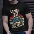 Level 12 Unlocked Video Game 12Th Birthday Gamer Boys V5 Unisex T-Shirt Gifts for Him