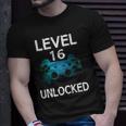 Level 16 Unlocked Boys 16Th Birthday 16 Years Old Gamer Unisex T-Shirt Gifts for Him