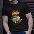 Lgbt Pride Daddy Tiger Rainbow Best Dad Ever Fathers Day T-shirt Gifts for Him
