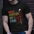 Mens Best Godfather By Par Flag Fathers Day Golfing Unisex T-Shirt Gifts for Him