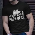 Mens Papa Bear Fathers Day Grandad Fun 6 Cub Kid Grandpa Unisex T-Shirt Gifts for Him