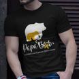 Mens Papa Bear Gold Ribbon Childhood Cancer Awareness Unisex T-Shirt Gifts for Him