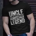 Mens Uncle Godfather Legend Happy Fathers Day Unisex T-Shirt Gifts for Him