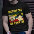 Mens Vintage Best Cat Dad Ever Bump Fit 240 Shirt Unisex T-Shirt Gifts for Him