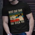 Mens Vintage Best Cat Dad Ever Bump Fit Classic Unisex T-Shirt Gifts for Him