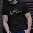 Minimalist Heartbeat American Staffordshire Terrier Unisex T-Shirt Gifts for Him