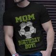 Mom Of The Birthday Boy Soccer Lover Vintage Retro Unisex T-Shirt Gifts for Him