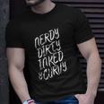 Nerdy Dirty Inked & Curvy Tattoo Woman Girl Nerd Unisex T-Shirt Gifts for Him