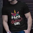 Papa Of The Birthday Girl Unicorn Girls Family Matching Unisex T-Shirt Gifts for Him