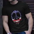 Patriotic Peace Sign American Flag 4Th Of July Retro Hippie Unisex T-Shirt Gifts for Him