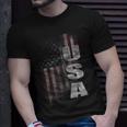 Patriotic Usa American Flag V2 Unisex T-Shirt Gifts for Him