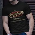 Patterson Shirt Personalized Name GiftsShirt Name Print T Shirts Shirts With Name Patterson Unisex T-Shirt Gifts for Him