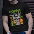 Poppa Of The Wild One Zoo Birthday Safari Jungle Animal Unisex T-Shirt Gifts for Him