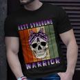 Rett Syndrome Warrior Skull Women Vintage Purple Ribbon Rett Syndrome Rett Syndrome Awareness Unisex T-Shirt Gifts for Him