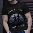 Running Is Cheaper Than Therapy Unisex T-Shirt Gifts for Him