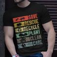 Save Rescue Recycled Plant Clean Care V2 Unisex T-Shirt Gifts for Him