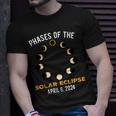 Solar Eclipse 2024 Phases Of The Solar Eclipse April 8 2024 T-shirt Gifts for Him