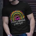 Speech Language Pathologist Rainbow Speech Therapy Gift Slp V2 Unisex T-Shirt Gifts for Him