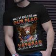 Stand For Our Flag I Kneel For The Cross Proud American T-shirt Gifts for Him
