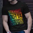 Straight Outta 5Th Grade Class Of 2022 Graduation Rainbow Unisex T-Shirt Gifts for Him
