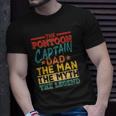 The Pontoon Captain Dad The Man Myth Happy Fathers Day Unisex T-Shirt Gifts for Him The Pontoon Captain Dad The Man Myth Happy Fathers Day Unisex T-Shirt Gifts for Him