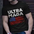 Ultra Maga Proud American Distressed Flag Patriotic Gift Unisex T-Shirt Gifts for Him