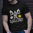 Vintage Dad Of Ballers Funny Baseball Softball Lover Unisex T-Shirt Gifts for Him