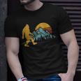 Vintage Retro Bigfoot Believe Silhouette Mountain Sun 234 Shirt Unisex T-Shirt Gifts for Him