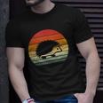 Vintage Retro Sunset Hedgehog Lovers Gift Unisex T-Shirt Gifts for Him