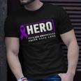 Vitiligo Awareness Hero - Purple Vitiligo Awareness Unisex T-Shirt Gifts for Him