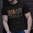 Womens Girls Just Wanna Have Fundamental Rights Feminism Womens Unisex T-Shirt Gifts for Him