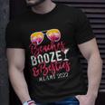 Womens Girls Weekend Girls Trip Miami 2022 Beaches Booze & Besties Unisex T-Shirt Gifts for Him