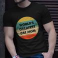 Worlds Greatest Cat Mom Vintage Retro Unisex T-Shirt Gifts for Him