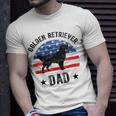 American Flag Golden Retriever Dad 4Th Of July V2V3 Unisex T-Shirt Gifts for Him