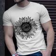 Be Kind Sunflower Minimalistic Flower Plant Artwork Unisex T-Shirt Gifts for Him